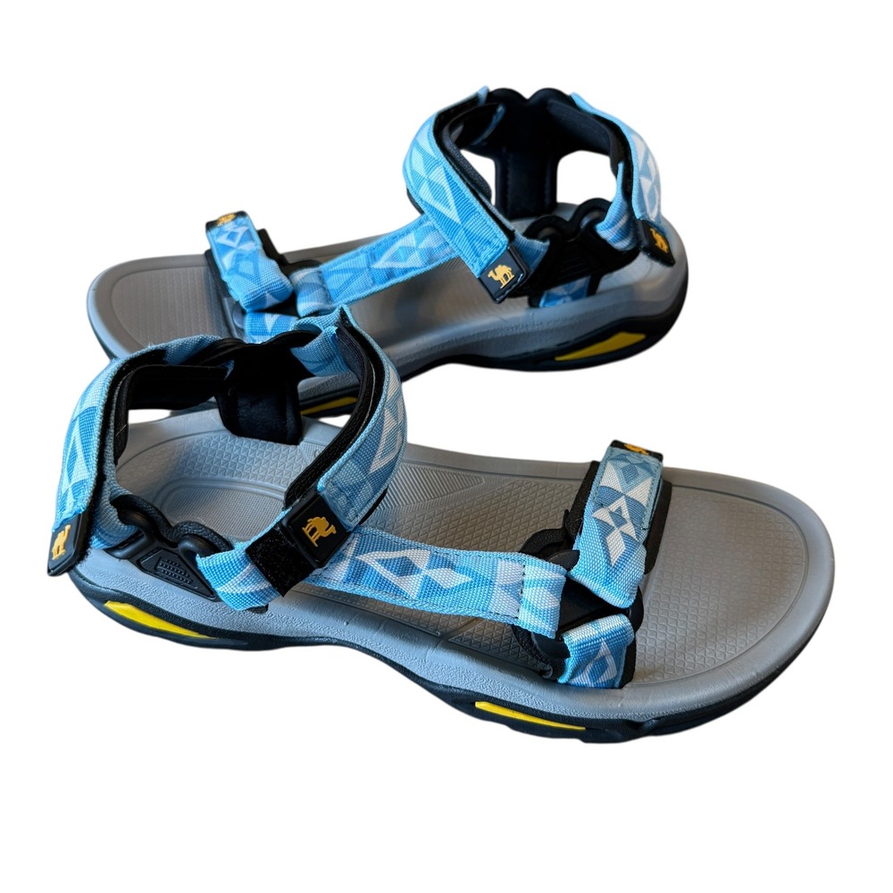 Camel Crown Womens Hiking Sandals Blue Geometric Straps‎ Sporty K92162634 8.5